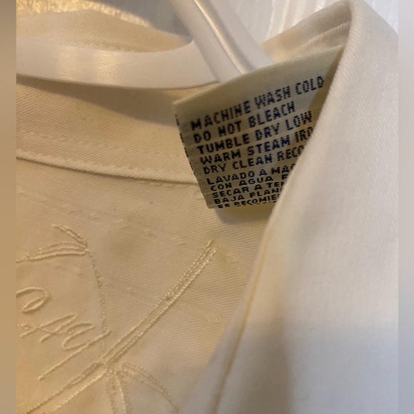 🎋🎍🤍 White “Bamboo Cay” button up Shirt Men’s M (fits large) Vacation Shirt - Picture 7 of 8